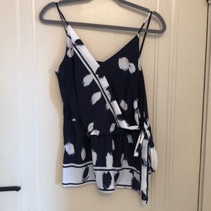 Banana Republic Ink Blot Wrap Blouse